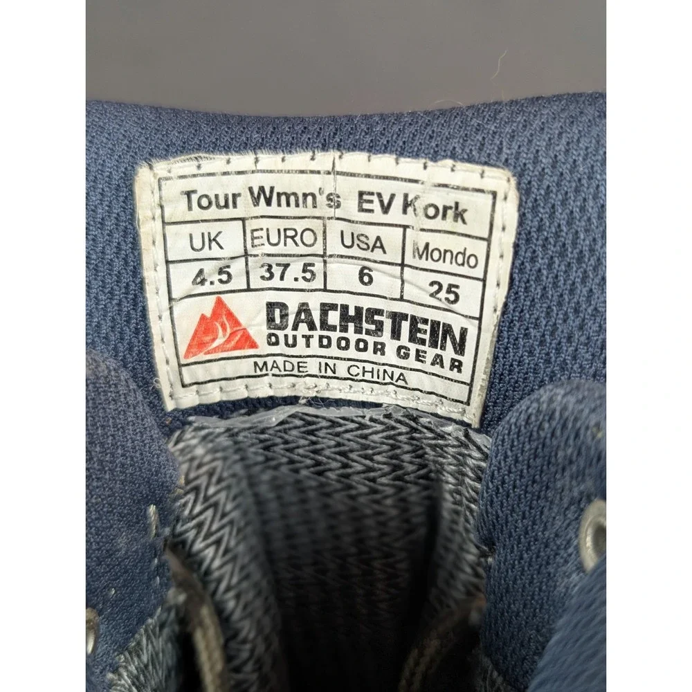 Dachstein Tour Vibram EV Kork Blue Leather Hiking Boots Size US 6 retro-alpine